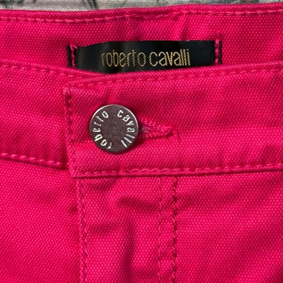 Roberto Cavalli Bright Pink Jeans Authentic Made in Italy Size 44 Straight Leg - Picture 8 of 12